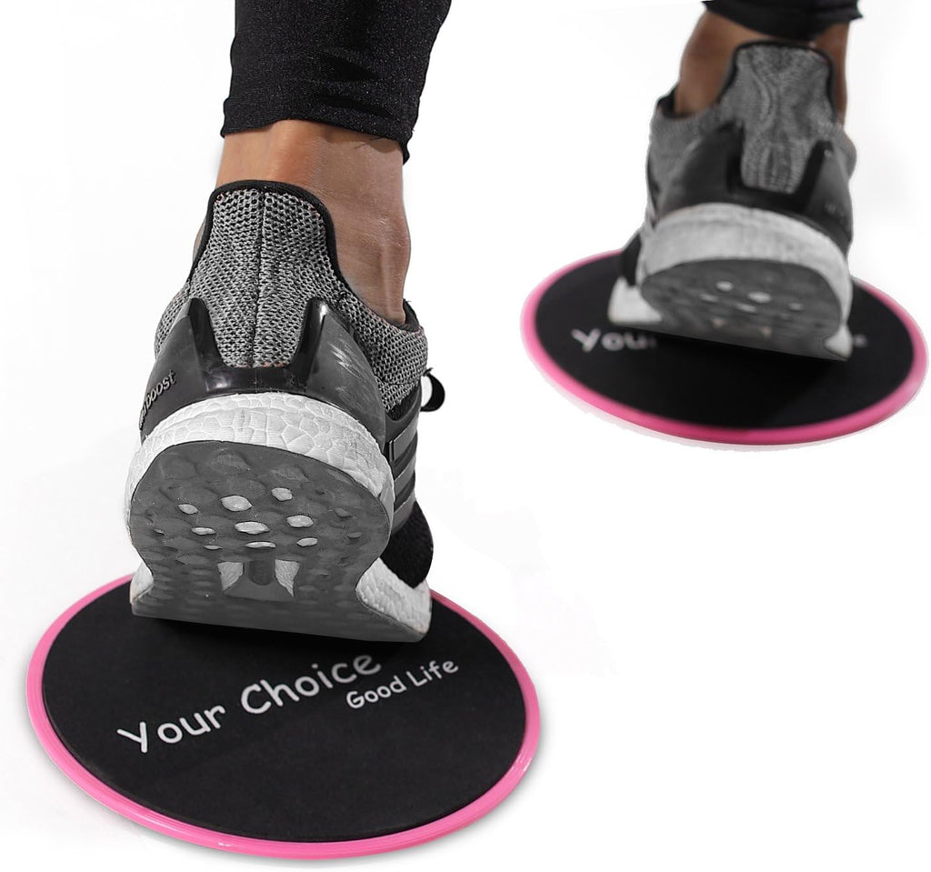 Core Sliders - Dual Sided Exercise Gliding Discs for Carpet & Hardwood, 7" Workout Sliders