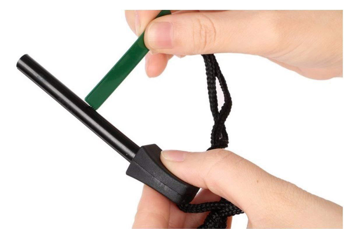 Large Magnesium Flint Fire Starter Ferro Rod Striker Survival Camping Kit