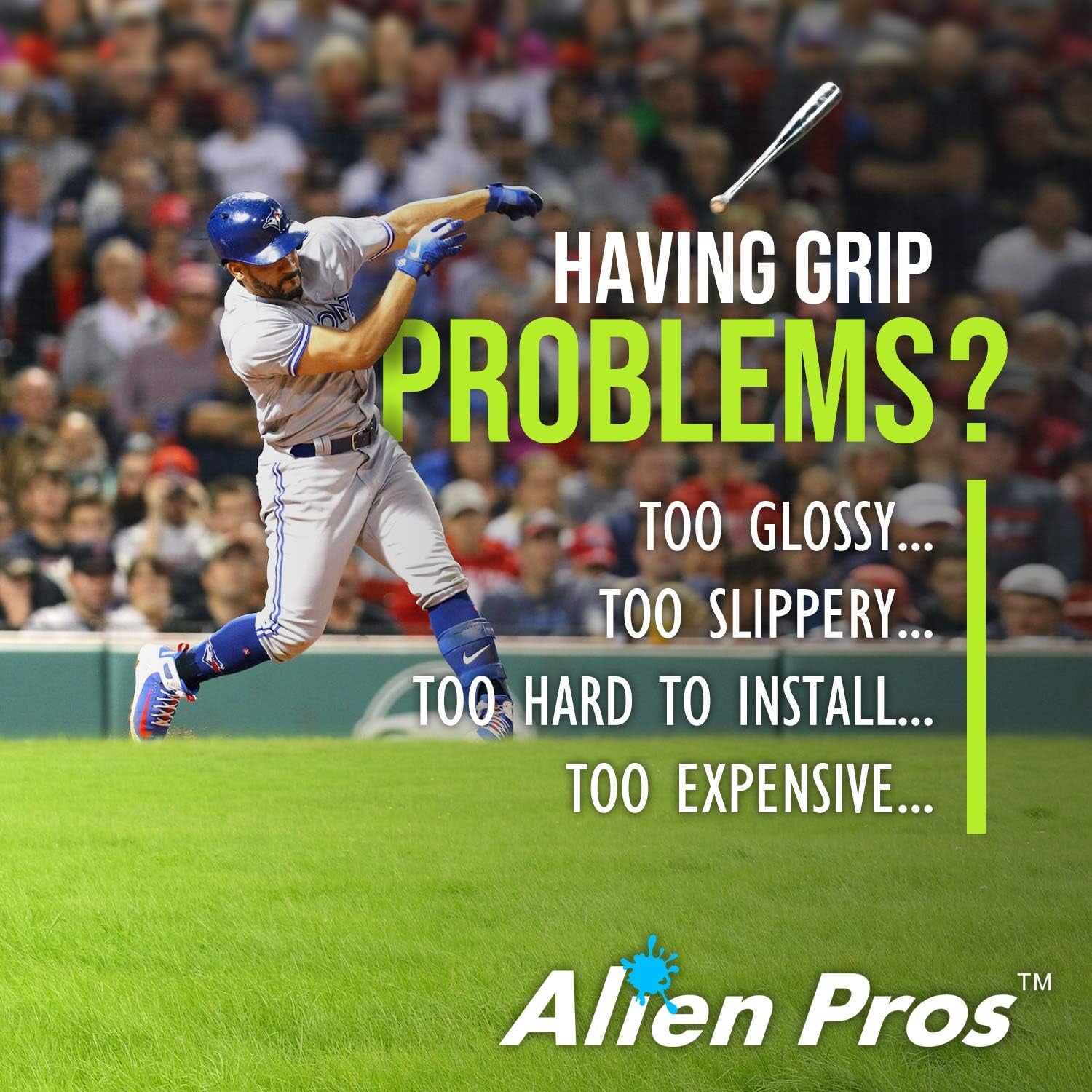 Bat Grip Tape for Baseball (2 Grips/4 Grips) – 1.1 Mm Precut and Pro Feel Bat Tape – Replacement for Old Baseball Bat Grip – Wrap Your Bat for an Epic Home Run (2 Grips/4 Grips)