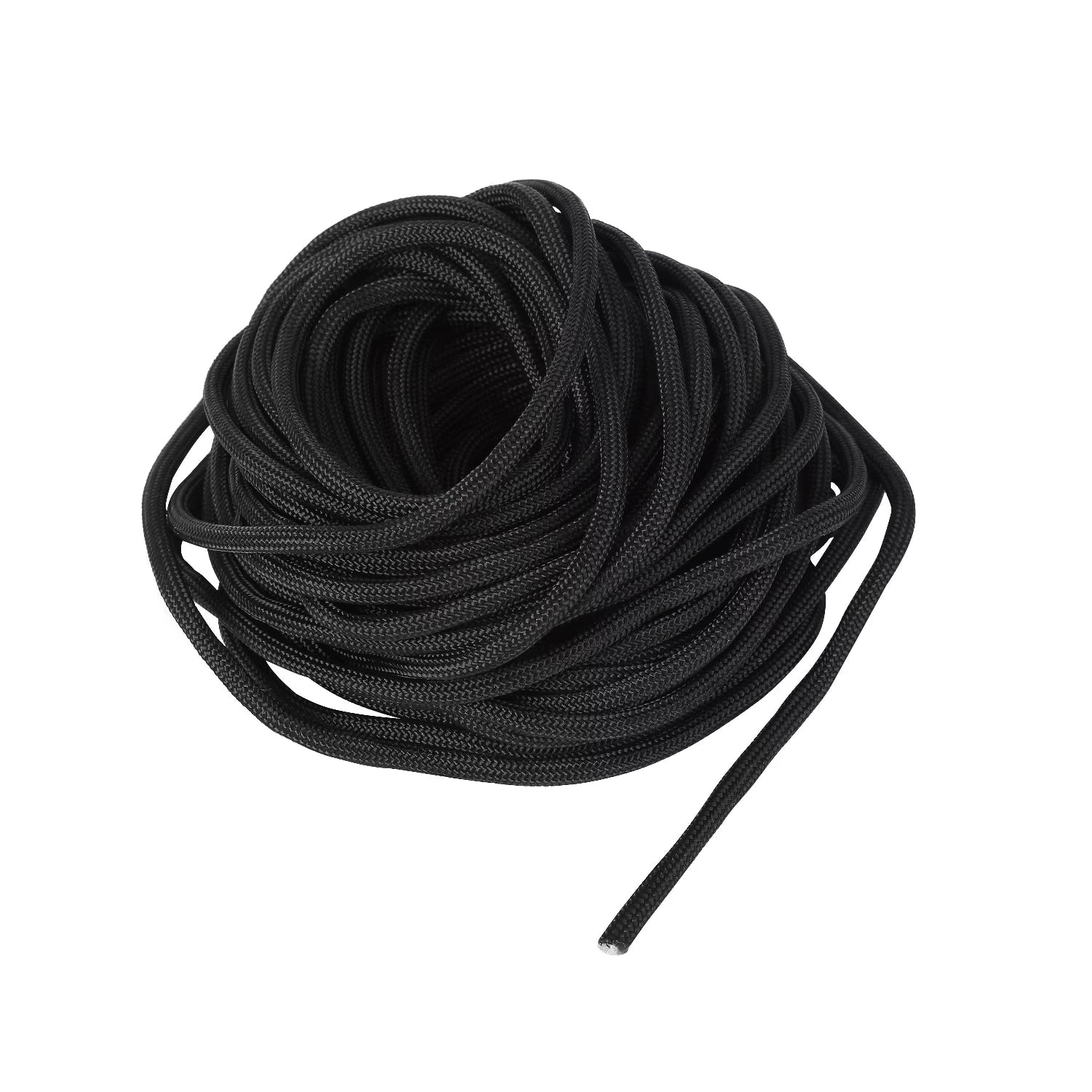 1100 Lb Polyester Paracord Rope, Black, 50'