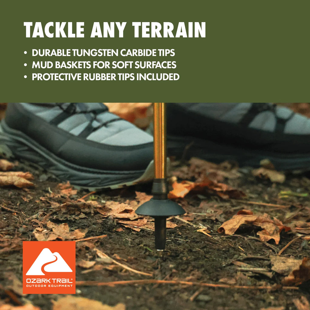 Aluminum Quick Lock Adjustable Trekking Pole with EVA Grip