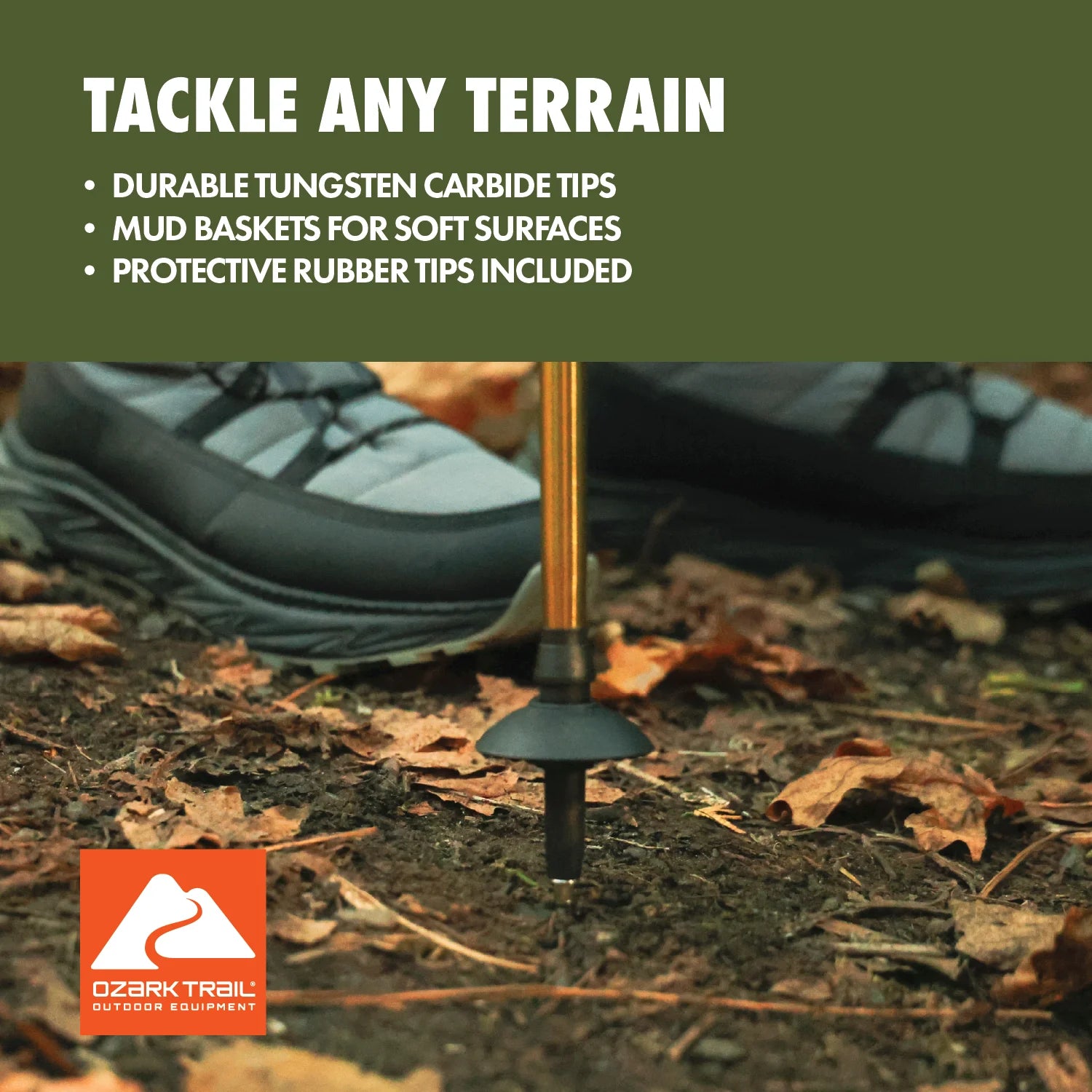 Aluminum Quick Lock Adjustable Trekking Pole with EVA Grip