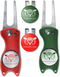 Elite Switchblade Golf Divot Repair Tool Set with Ball Marker - Sturdy Anodized Aluminum - Perfect Golf Accessory Gift