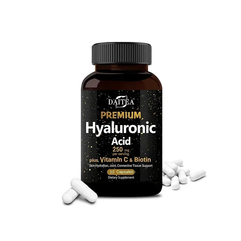 Premium Hyaluronic Acid  Supplement | Contains Vitamin C and Biotin, Skin Moisturizing, Maintain Joint Health, Promote Hair Growth