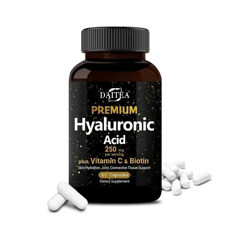 Premium Hyaluronic Acid  Supplement | Contains Vitamin C and Biotin, Skin Moisturizing, Maintain Joint Health, Promote Hair Growth