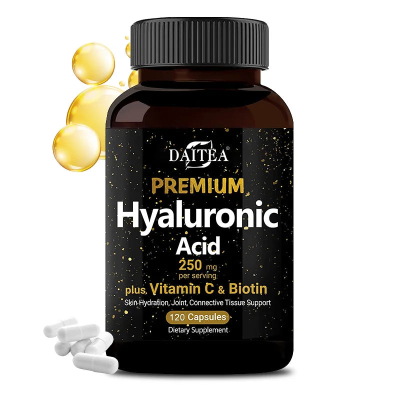 Premium Hyaluronic Acid  Supplement | Contains Vitamin C and Biotin, Skin Moisturizing, Maintain Joint Health, Promote Hair Growth