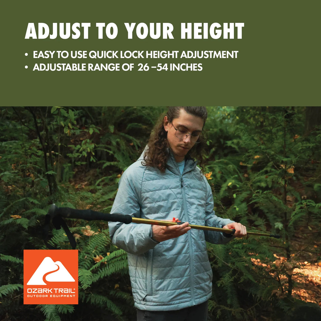 Aluminum Quick Lock Adjustable Trekking Pole with EVA Grip