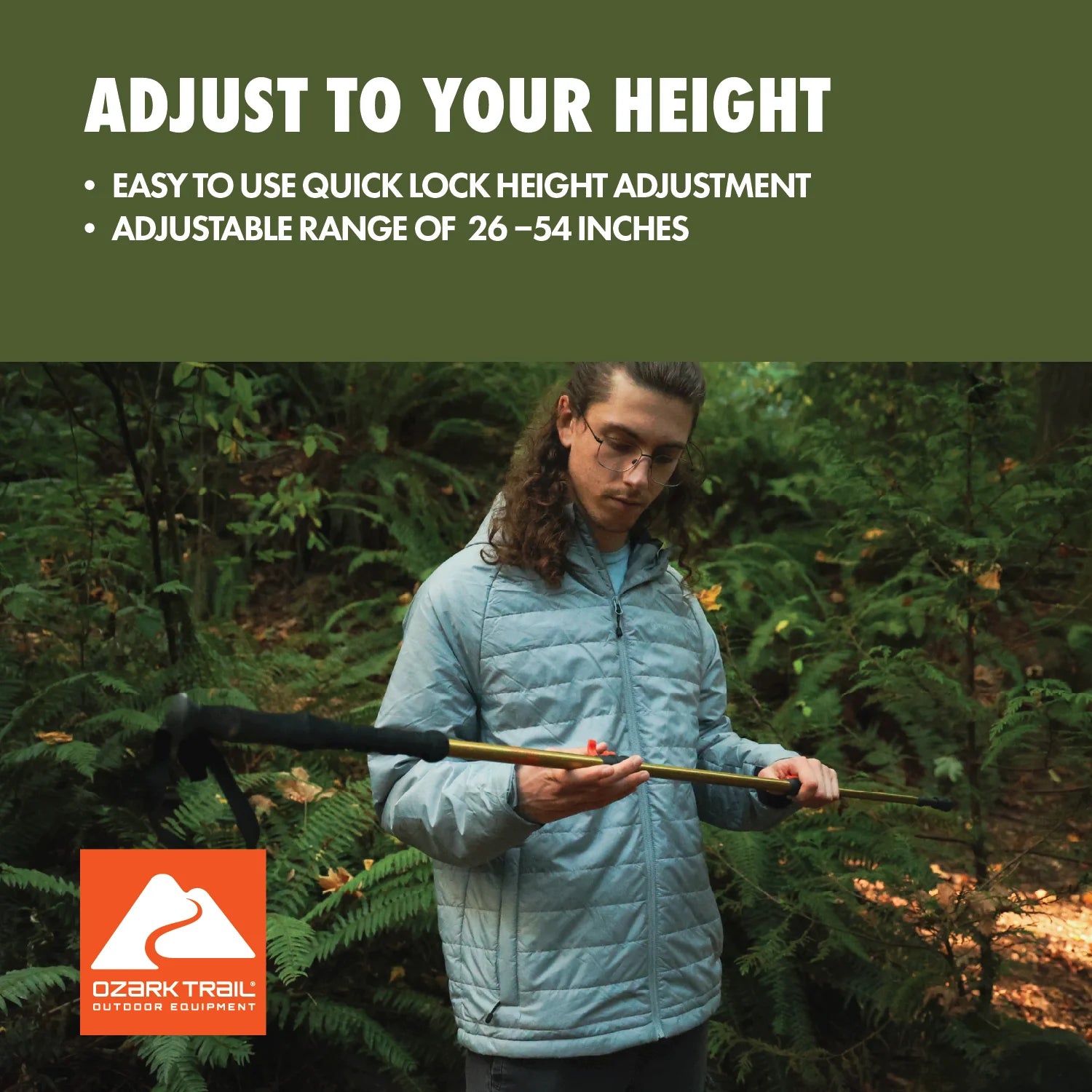 Aluminum Quick Lock Adjustable Trekking Pole with EVA Grip