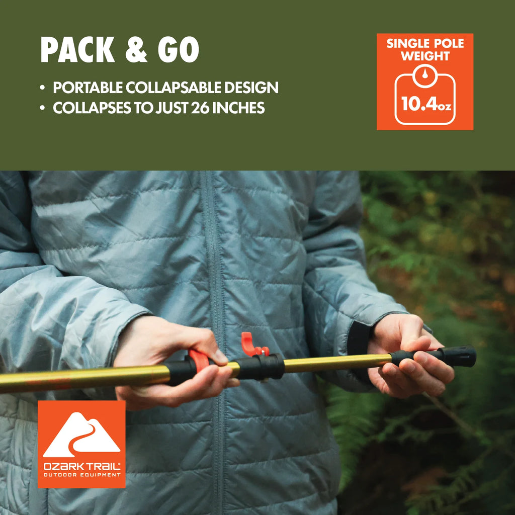 Aluminum Quick Lock Adjustable Trekking Pole with EVA Grip